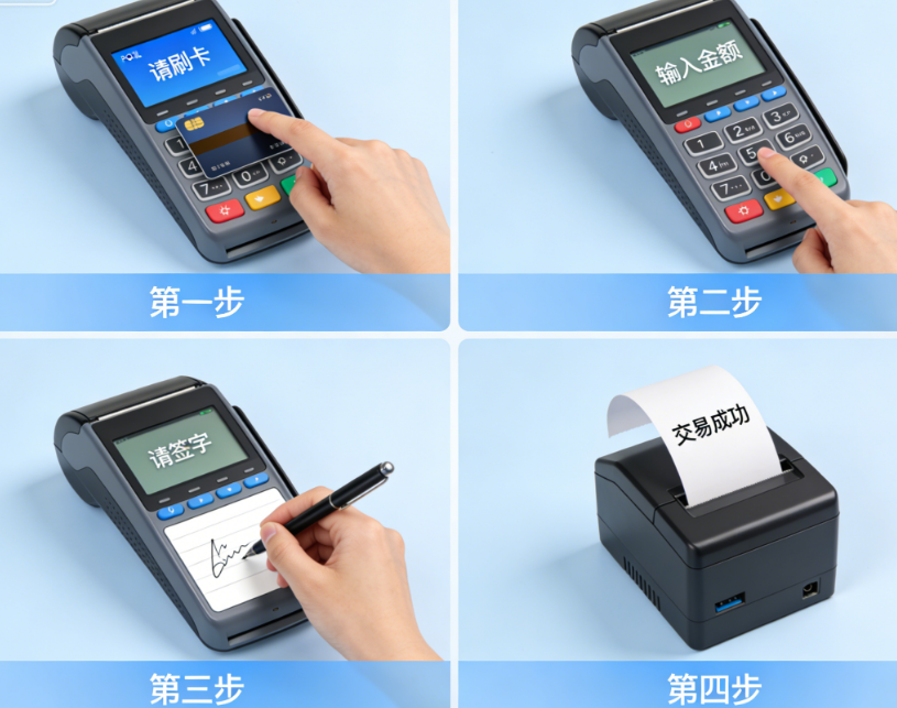 POS机怎么配置，怎么刷卡？