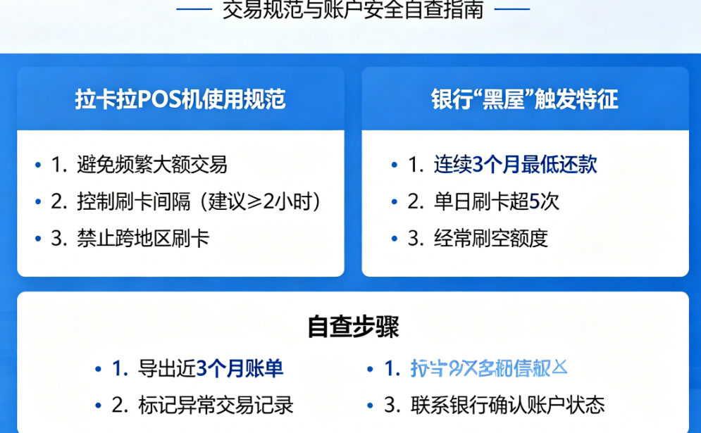 拉卡拉POS机：信用卡风控收紧！各银行“黑屋”自查清单！